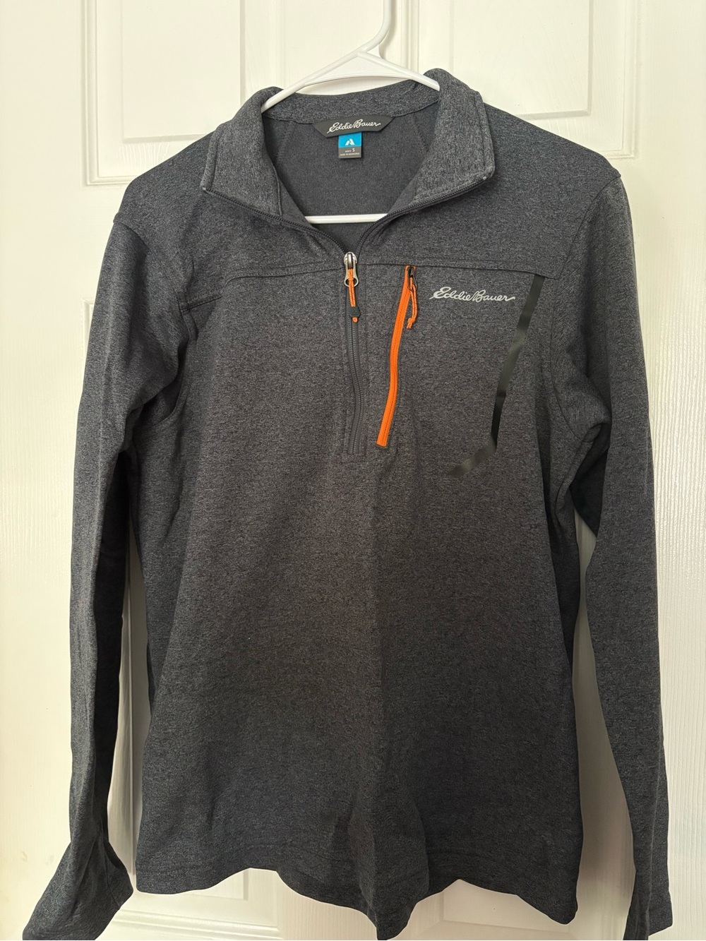 Eddie Bauer Charcoal Gray Quarter-Zip Pullover